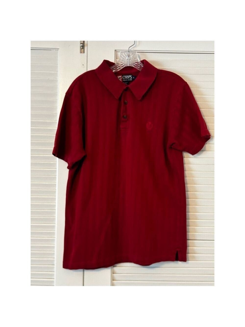Men's Chaps Polo Shirt Size S Red